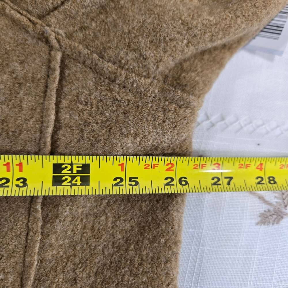 J.Crew Daphne Top Coat Italian Boiled Wool Tan Brown Plus 20 Double Breasted - Picture 7 of 8